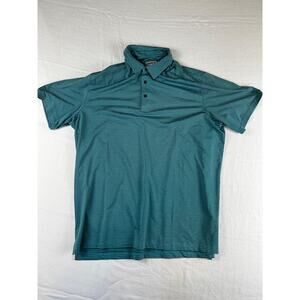 Chase 54 Golf Polo Shirt XL Teal Gray Striped Performance Stretch Men's